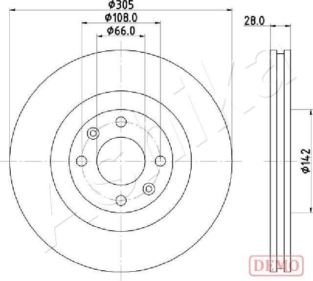 Ashika 60-00-0631C - Brake Disc autospares.lv