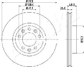 Ashika 60-00-0638 - Brake Disc autospares.lv