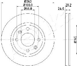 Ashika 60-00-0632 - Brake Disc autospares.lv