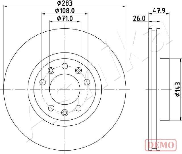 Ashika 60-00-0637C - Brake Disc autospares.lv