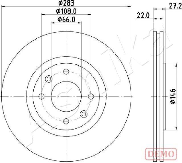 Ashika 60-00-0626C - Brake Disc autospares.lv