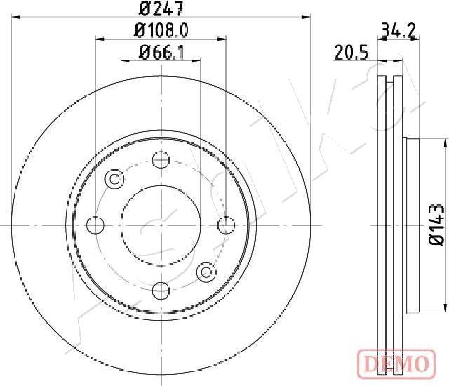 Ashika 60-00-0628C - Brake Disc autospares.lv