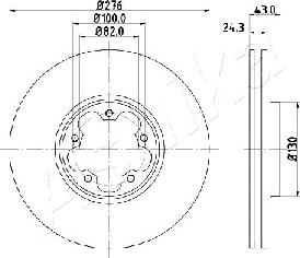 Ashika 60-00-0356 - Brake Disc autospares.lv