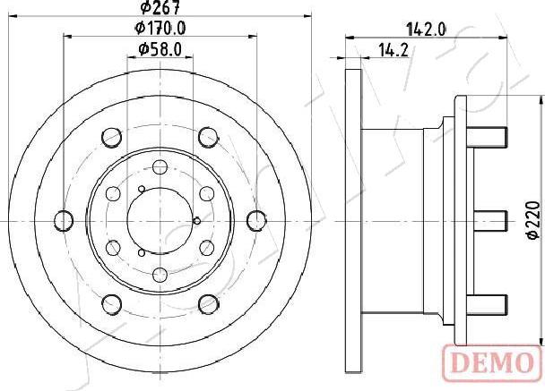 Ashika 60-00-0254C - Brake Disc autospares.lv