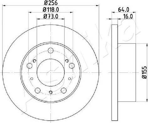 Ashika 60-00-0267C - Brake Disc autospares.lv