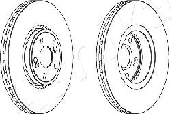 Ashika 60-00-0704 - Brake Disc autospares.lv