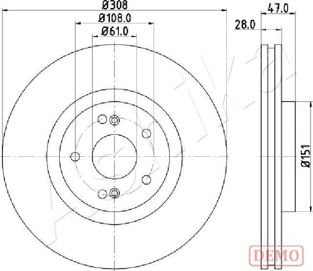 Ashika 60-00-0703C - Brake Disc autospares.lv