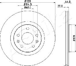 Ashika 60-00-0702 - Brake Disc autospares.lv