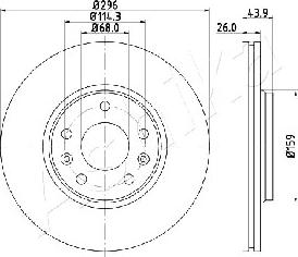 Ashika 60-00-0707 - Brake Disc autospares.lv