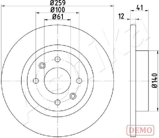 Ashika 60-00-0719C - Brake Disc autospares.lv