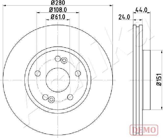 Ashika 60-00-0710C - Brake Disc autospares.lv