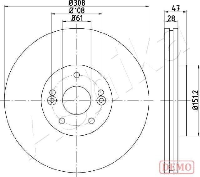 Ashika 60-00-0713C - Brake Disc autospares.lv