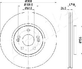 Ashika 60-00-0712 - Brake Disc autospares.lv