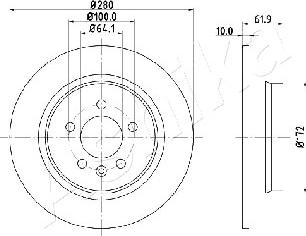 Ashika 61-04-426 - Brake Disc autospares.lv