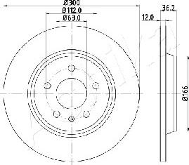 Ashika 61-00-0909 - Brake Disc autospares.lv