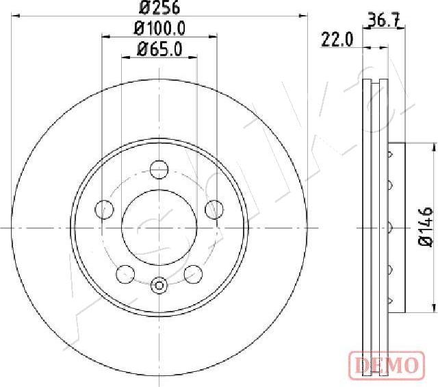 Ashika 61-00-0904C - Brake Disc autospares.lv