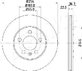 Ashika 61-00-0904 - Brake Disc autospares.lv