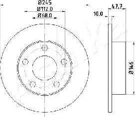 Ashika 61-00-0905 - Brake Disc autospares.lv