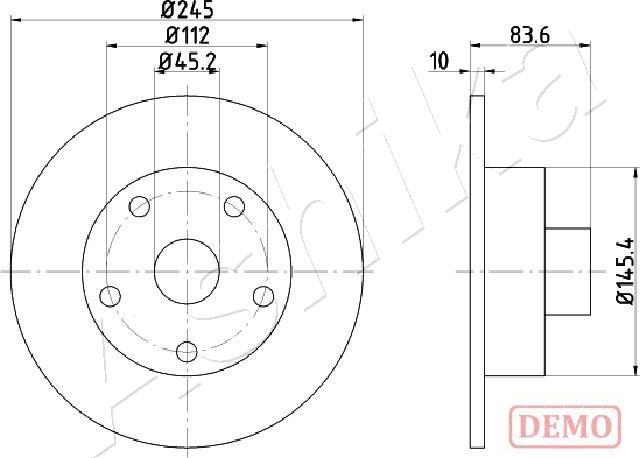 Ashika 61-00-0906C - Brake Disc autospares.lv