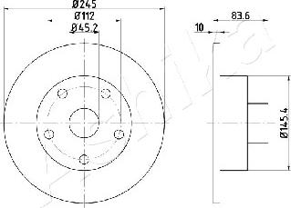 Ashika 61-00-0906 - Brake Disc autospares.lv