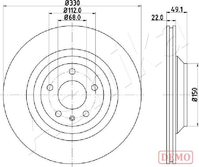 Ashika 61-00-0916C - Brake Disc autospares.lv