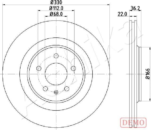 Ashika 61-00-0910C - Brake Disc autospares.lv