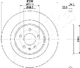 Ashika 61-00-0910 - Brake Disc autospares.lv