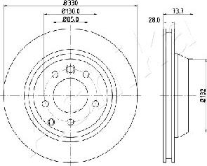 Ashika 61-00-0918 - Brake Disc autospares.lv