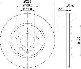 Ashika 61-00-0931 - Brake Disc autospares.lv