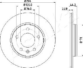 Ashika 61-00-0925 - Brake Disc autospares.lv