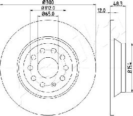 Ashika 61-00-0920 - Brake Disc autospares.lv