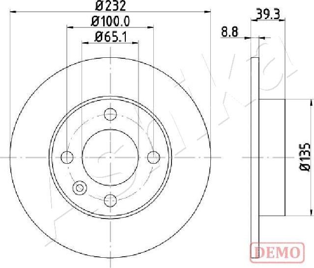 Ashika 61-00-0921C - Brake Disc autospares.lv