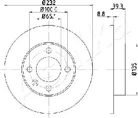 Ashika 61-00-0921 - Brake Disc autospares.lv