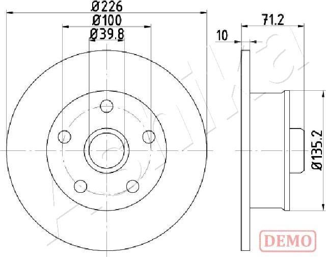 Ashika 61-00-0923C - Brake Disc autospares.lv