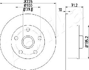 Ashika 61-00-0923 - Brake Disc autospares.lv