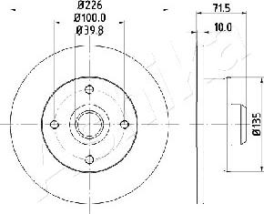 Ashika 61-00-0922 - Brake Disc autospares.lv