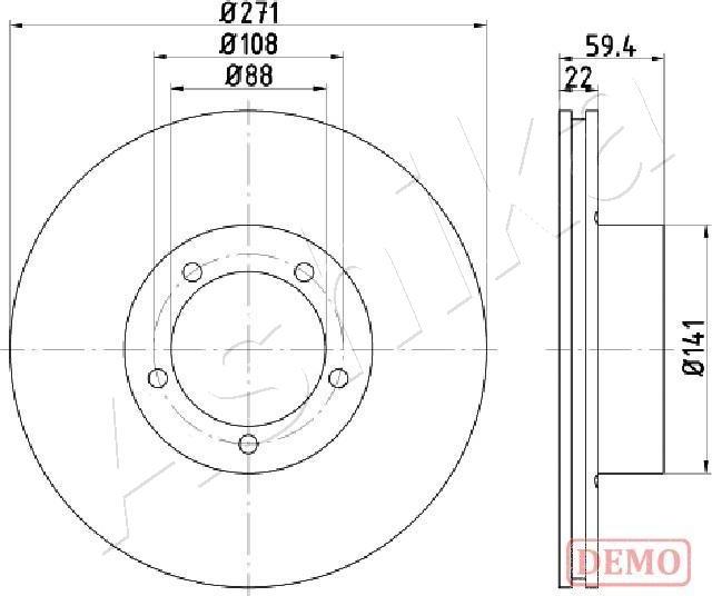 Ashika 61-00-0401C - Brake Disc autospares.lv