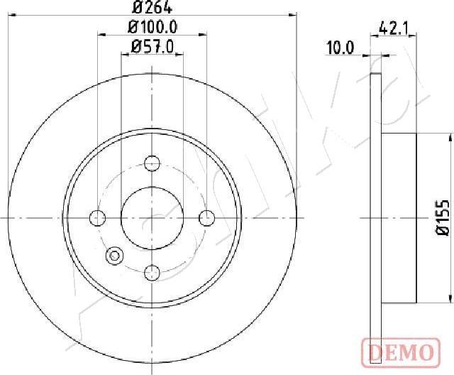 Ashika 61-00-0407C - Brake Disc autospares.lv