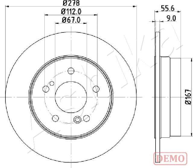 Ashika 61-00-0505C - Brake Disc autospares.lv