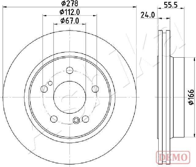 Ashika 61-00-0506C - Brake Disc autospares.lv