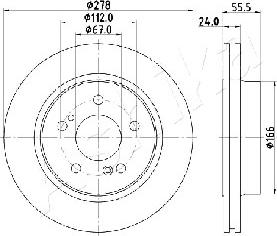 Ashika 61-00-0506 - Brake Disc autospares.lv