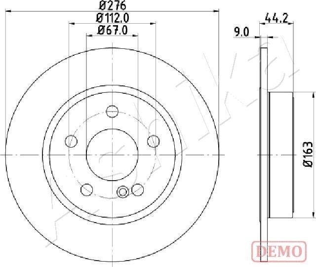 Ashika 61-00-0502C - Brake Disc autospares.lv