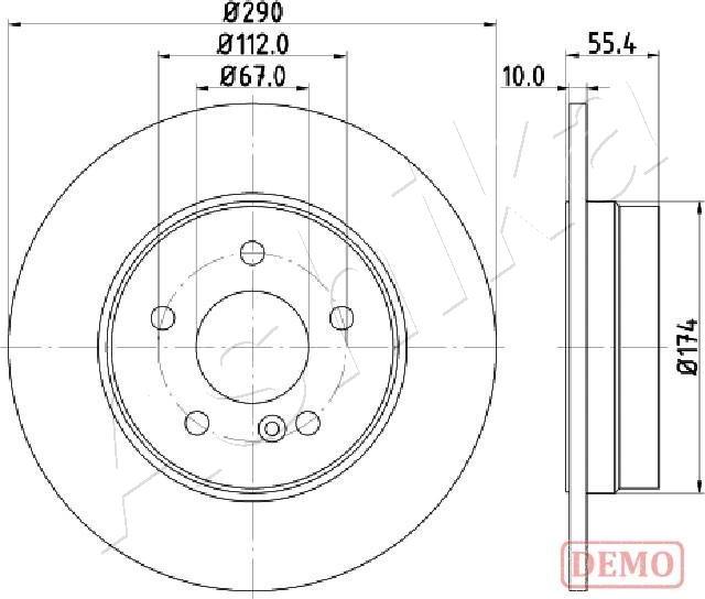 Ashika 61-00-0507C - Brake Disc autospares.lv