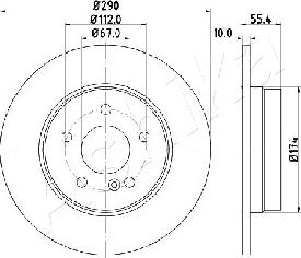 Ashika 61-00-0507 - Brake Disc autospares.lv