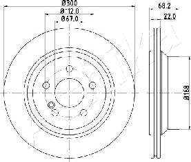 Ashika 61-00-0514 - Brake Disc autospares.lv