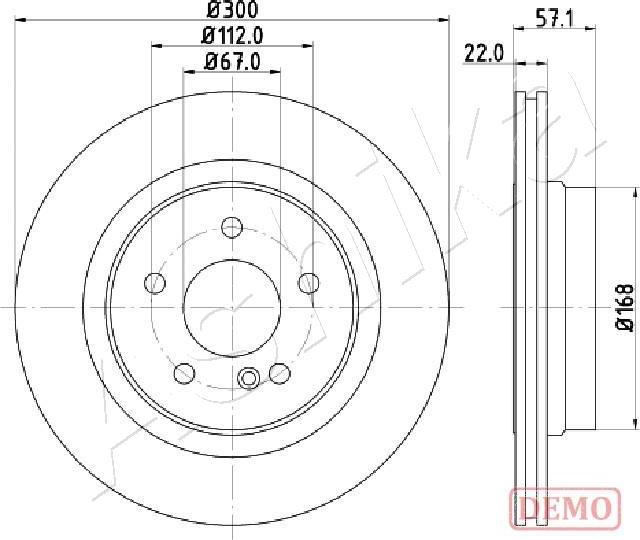 Ashika 61-00-0510C - Brake Disc autospares.lv