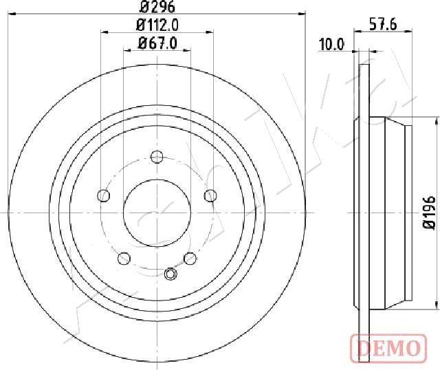 Ashika 61-00-0532C - Brake Disc autospares.lv