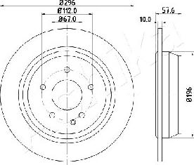 Ashika 61-00-0532 - Brake Disc autospares.lv