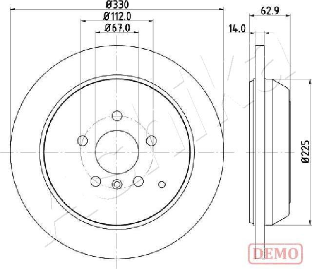 Ashika 61-00-0524C - Brake Disc autospares.lv