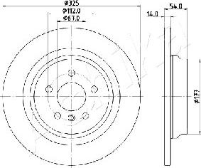 Ashika 61-00-0521 - Brake Disc autospares.lv